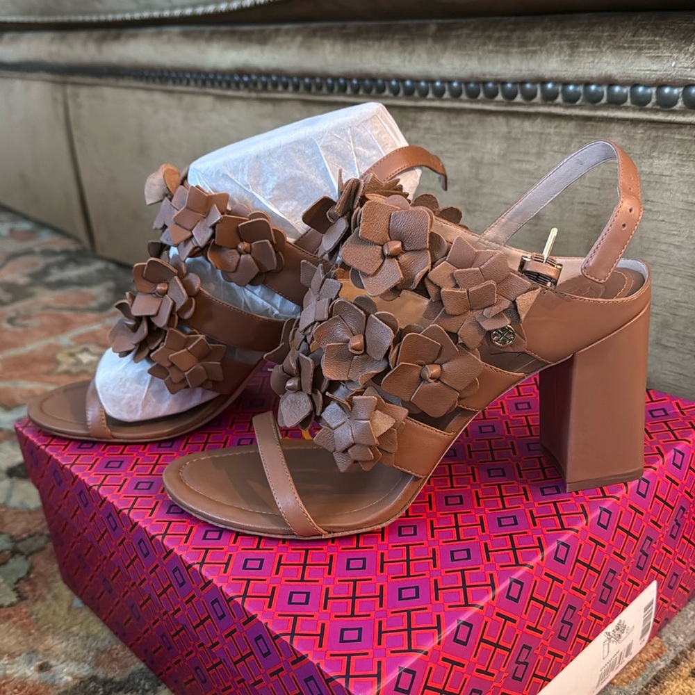 Tory Burch Blossom sandals Royal Tan Size 11